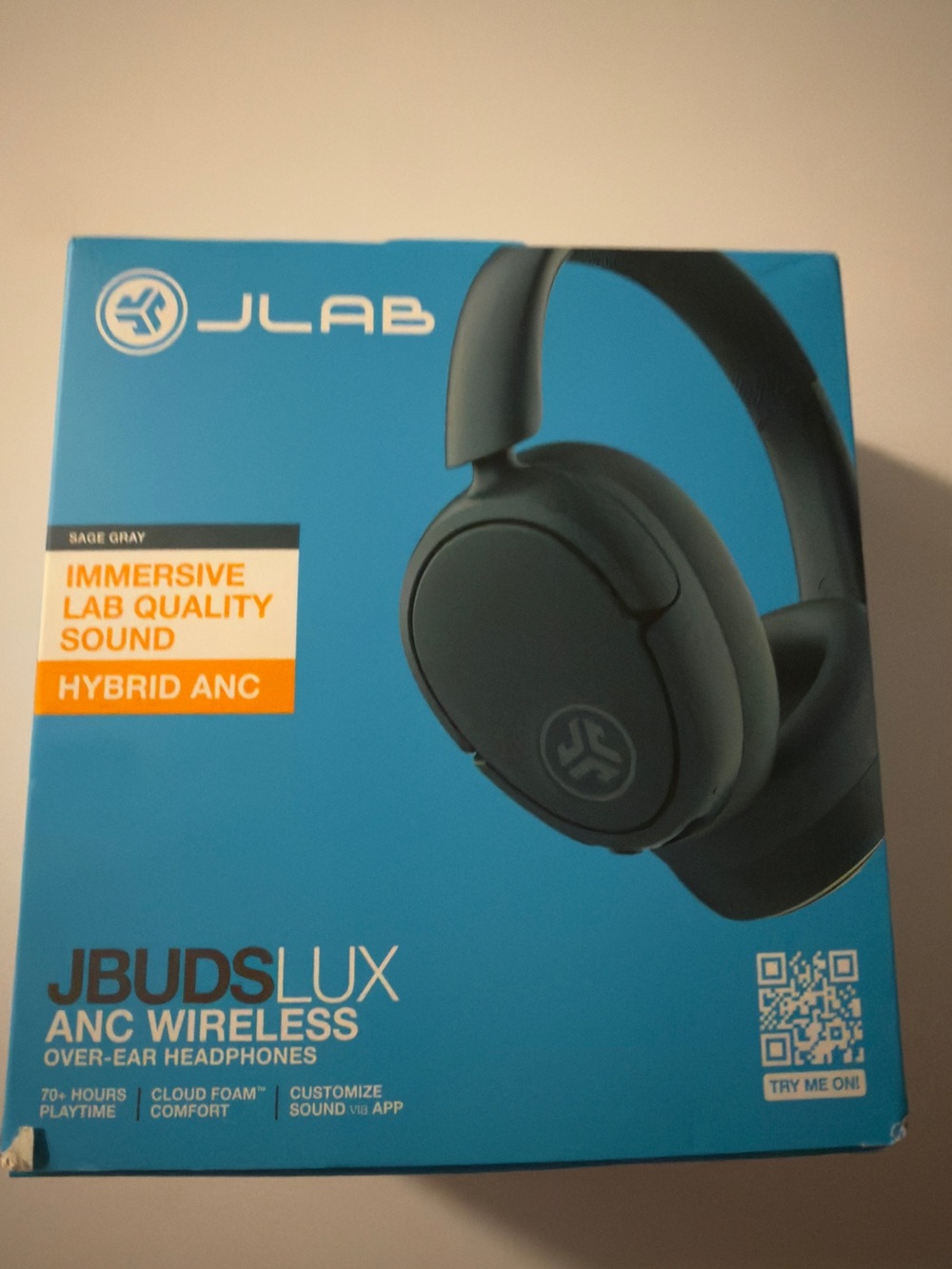 JBuds LUX ANC Wireless Over-Ear Headphones - Sage Gray
